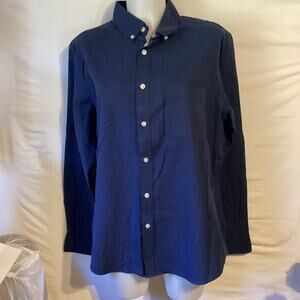 2641 NWT Goodiefellow & Co Casual Button Down Shirt Blue Size Large Slim Fit